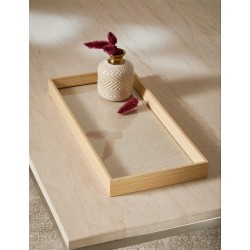 Bandeja em mdf com linho