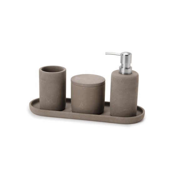 KIT PARA BANHEIRO EM CIMENTO - 4 PEÇAS