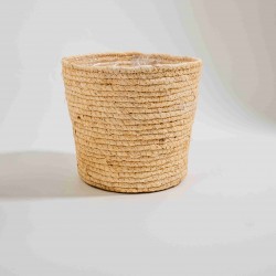 CACHEPOT EM FIBRA NATURAL