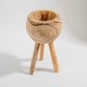 CACHEPOT EM MADEIRA TRIPÉ