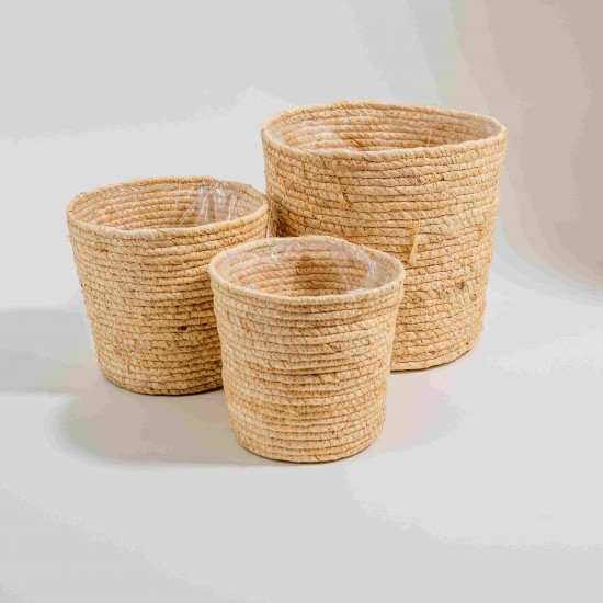 CACHEPOT EM FIBRA NATURAL