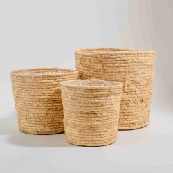 CACHEPOT EM FIBRA NATURAL