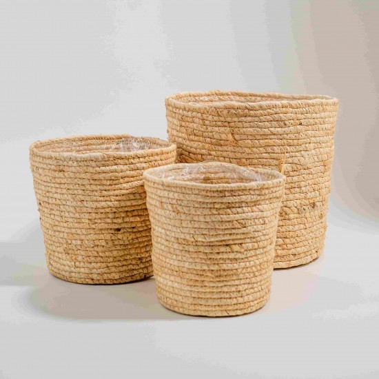 CACHEPOT EM FIBRA NATURAL