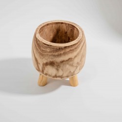 CACHEPOT EM MADEIRA NATURAL