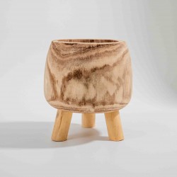 CACHEPOT EM MADEIRA NATURAL