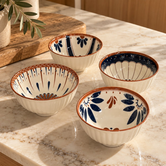 CONJUNTO BOWLS MARROM - 4 PEÇAS