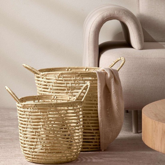 Cesto em Fibra Natural com Alças