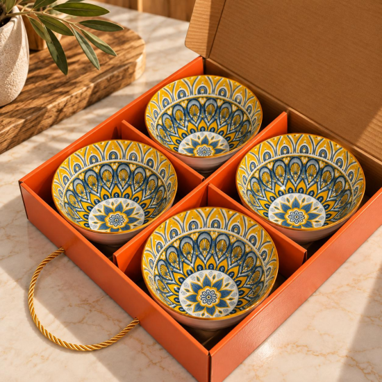 CONJUNTO BOWLS MOSAICO - 4 PEÇAS