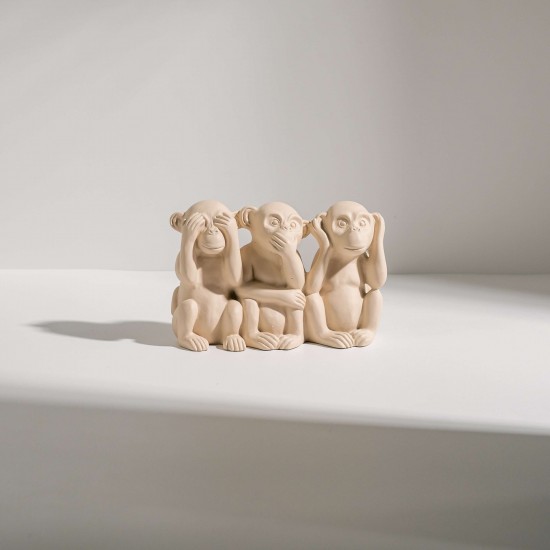 ESCULTURA MACACOS EM CIMENTO