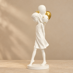 ESCULTURA  POLIRESINA MENINA BALÕES
