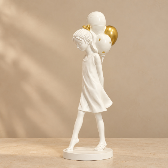 ESCULTURA  POLIRESINA MENINA BALÕES