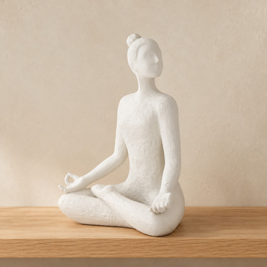 ESCULTURA YOGA EM POLIRESINA