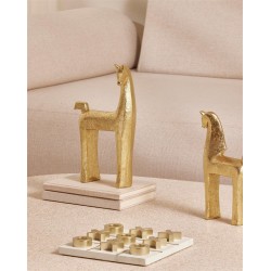 Escultura Cavalo Dourado