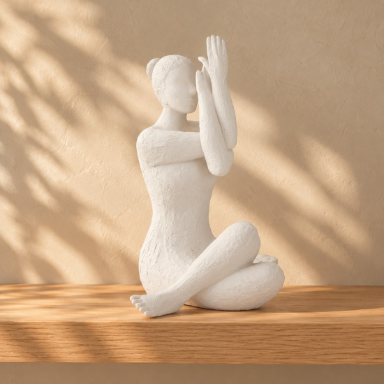 Escultura Yoga em Poliresina