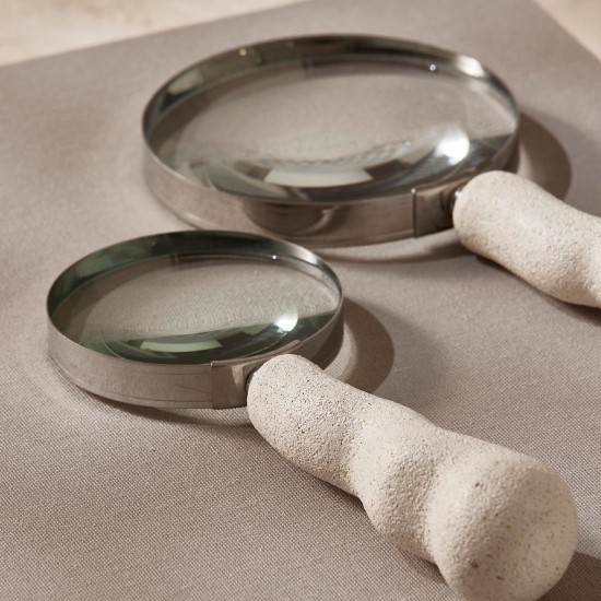 LUPA EM POLIRESINA OFF WHITE