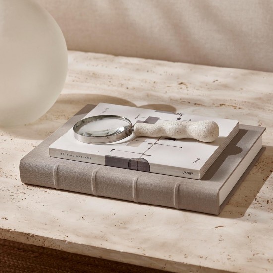 LUPA EM POLIRESINA OFF WHITE