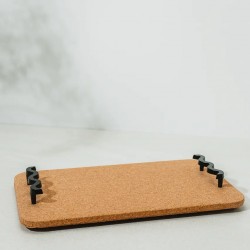 BANDEJA EM MDF COM REVESTIMENTO EM CORTICA