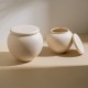POTE DECORATIVO EM CERÂMICA OFF WHITE