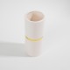 VASO EM CERÂMICA BRANCO FIO DOURADO