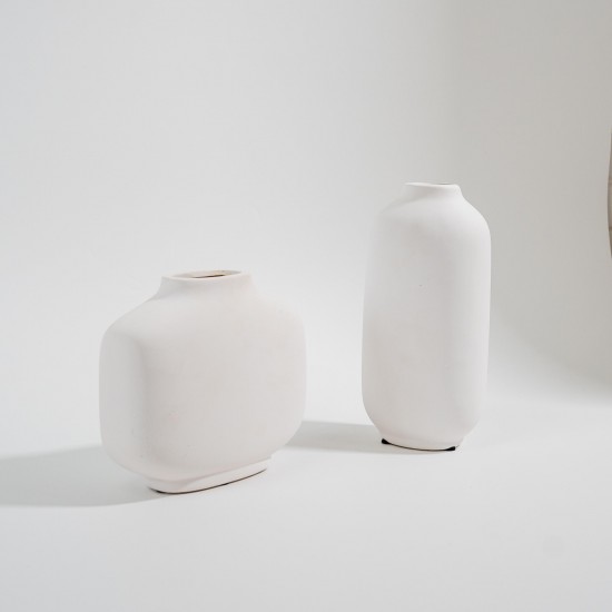 VASO EM CERÂMICA BRANCO