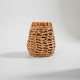 VASO EM CERAMICA COM TRAMA EM PAPEL