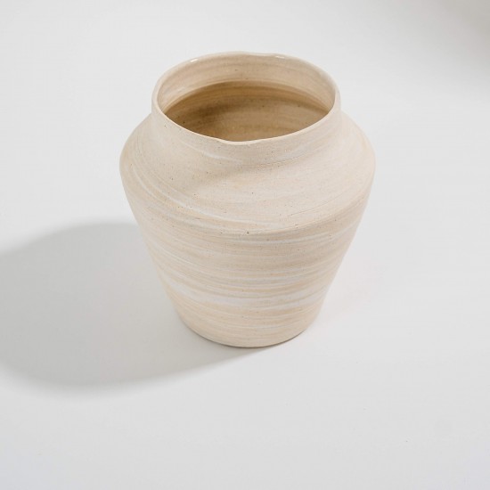 VASO EM CERÂMICA OFF WHITE
