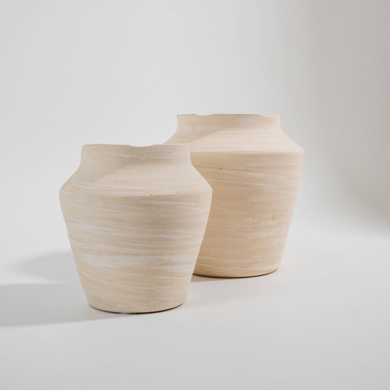 VASO EM CERÂMICA OFF WHITE