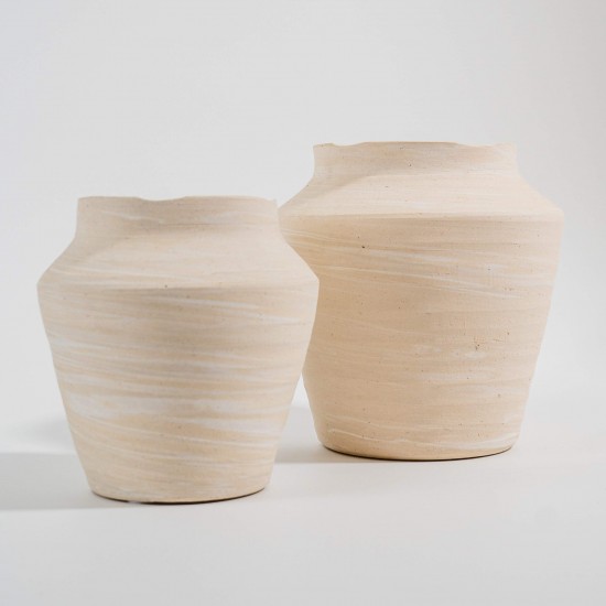 VASO EM CERÂMICA OFF WHITE