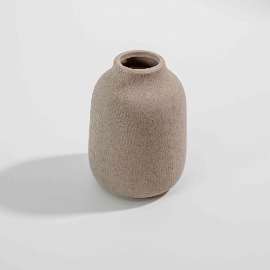 VASO EM CERÂMICA CINZA