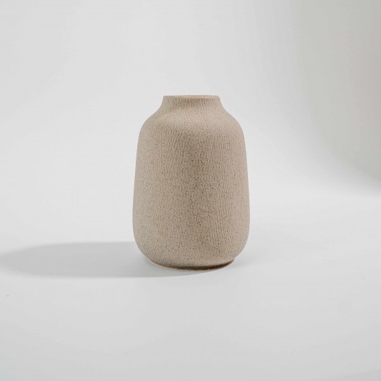 VASO EM CERÂMICA CINZA