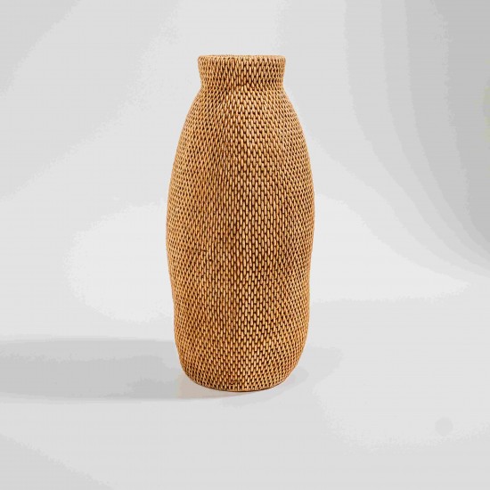 VASO EM POLIRESINA MARROM