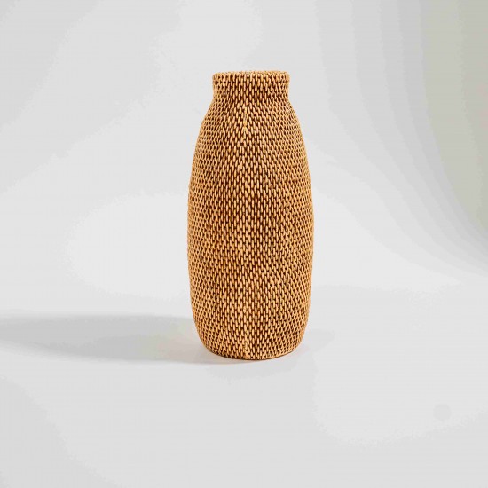 VASO EM POLIRESINA MARROM