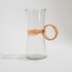 VASO EM VIDRO E FIBRA NATURAL