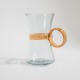 VASO EM VIDRO E FIBRA NATURAL