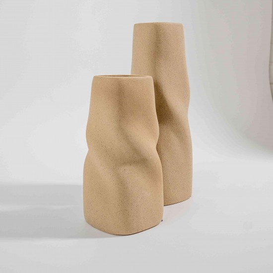 VASO EM CERÂMICA CINZA