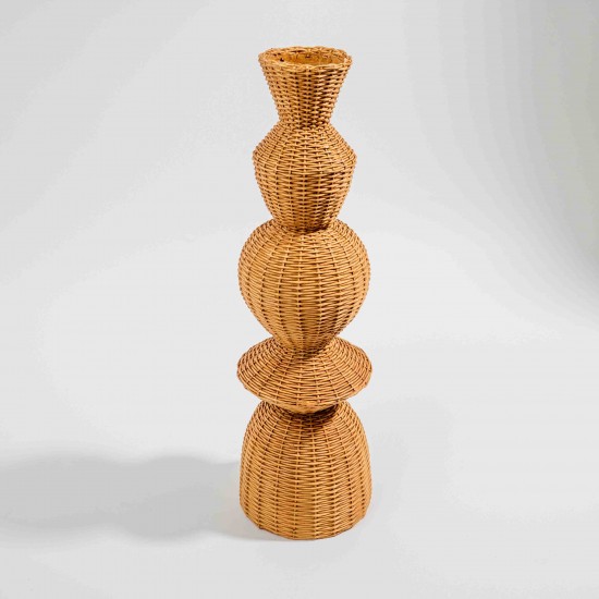 VASO EM POLIRESINA MARROM