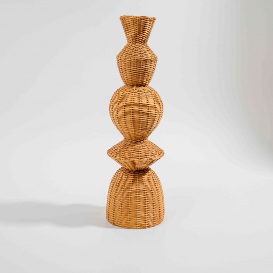 VASO EM POLIRESINA MARROM