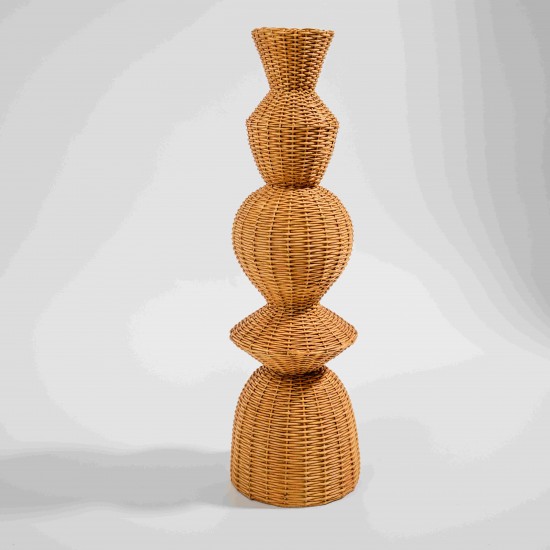 VASO EM POLIRESINA MARROM