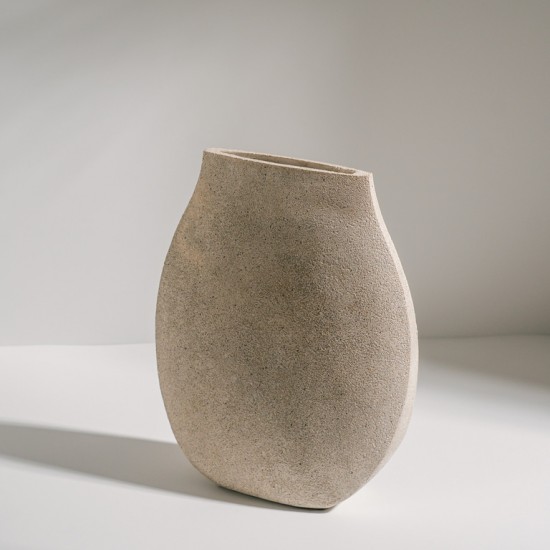 VASO EM POLIRESINA CINZA