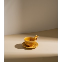 XÍCARA CAFÉ COM PIRES BEE 2 MOSTARDA
