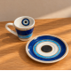 XÍCARA CAFÉ COM PIRES OLHO GREGO AZUL