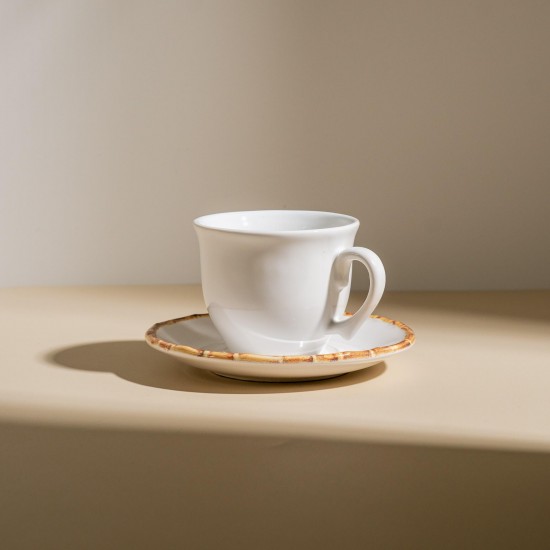 XÍCARA COM PIRES EM CERÂMICA BAMBU