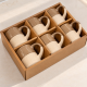 XÍCARAS EM CERÂMICA ESMALTADO BEGE - 6PCS