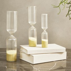 Ampulheta decorativa areia amarela