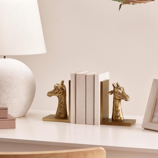 APARADORES DE LIVROS GIRAFAS  EM POLIRESINA