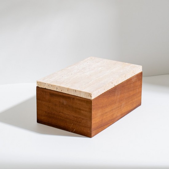 CAIXA EM MADEIRA E MÁRMORE