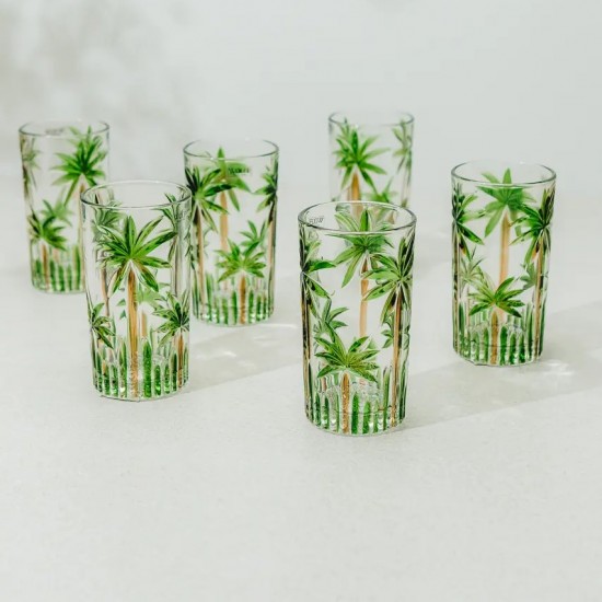 COPO ALTO PALM TREE CRISTAL ECOLOGICO 360 ML - 6 PEÇAS
