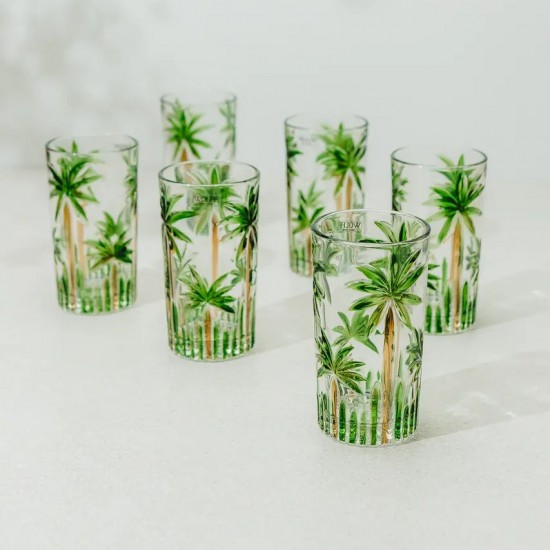 COPO ALTO PALM TREE CRISTAL ECOLOGICO 360 ML - 6 PEÇAS