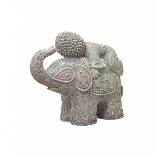 ELEFANTE COM BUDHA EM RESINA