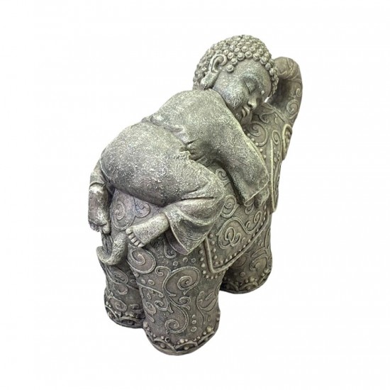 ELEFANTE COM BUDHA EM RESINA